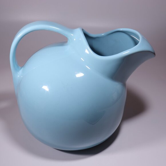 Chefsware Ball Pitcher Jug Ice Lip Blue 190 H.F. Coors China Company Vintage USA - Picture 2 of 4